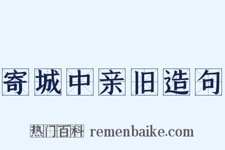 寄城中亲旧造句是什么意思的图片